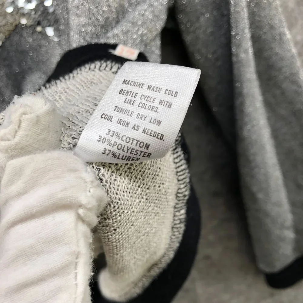 Sovereign Code Kids Girls‎ Size 10 Pullover Sweathshirt Sequin Star Gray